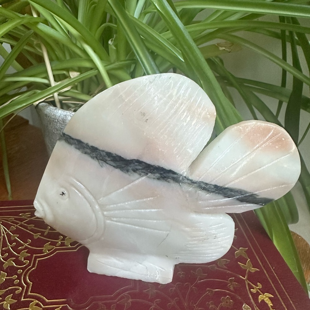 Vintage Marble Fish Sculpture